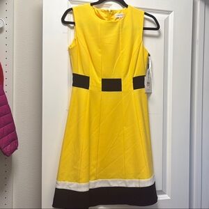 Chic Yellow Colorblock Dress